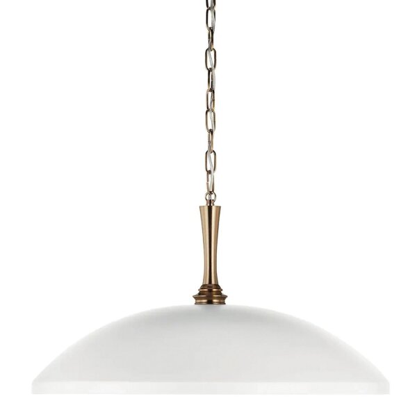 Suspension ronde Ø 50,8 cm métal E27 vintage blanc bronze