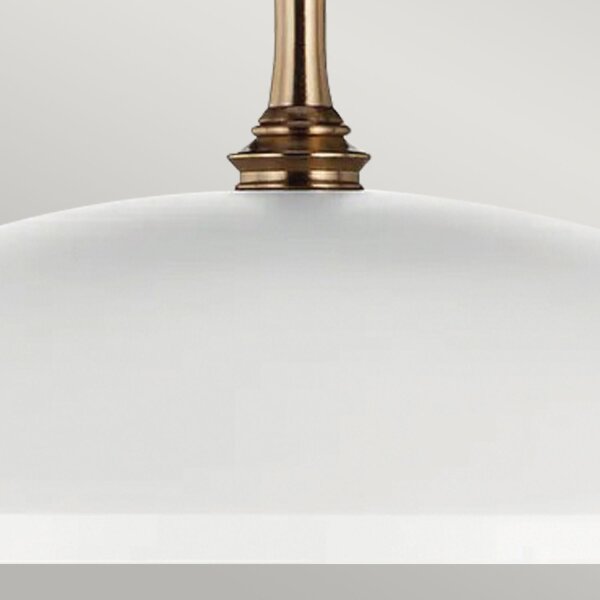Suspension ronde Ø 50,8 cm métal E27 vintage blanc bronze