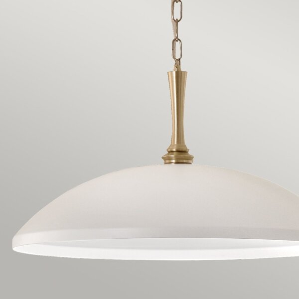 Suspension ronde Ø 50,8 cm métal E27 vintage blanc bronze