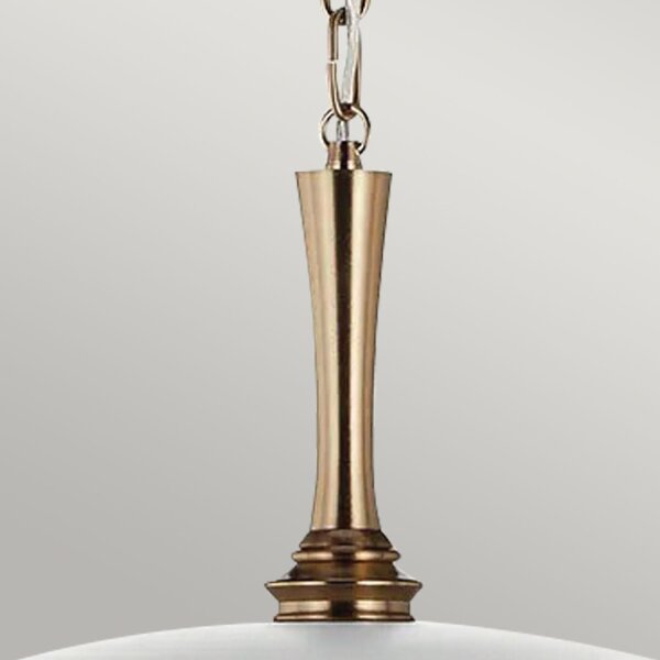 Suspension ronde Ø 50,8 cm métal E27 vintage blanc bronze