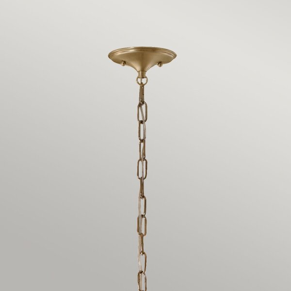 Suspension ronde Ø 50,8 cm métal E27 vintage blanc bronze