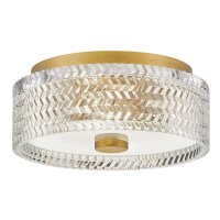 Lampe de plafonnier E27 cristal rond D : 30,5 cm en...