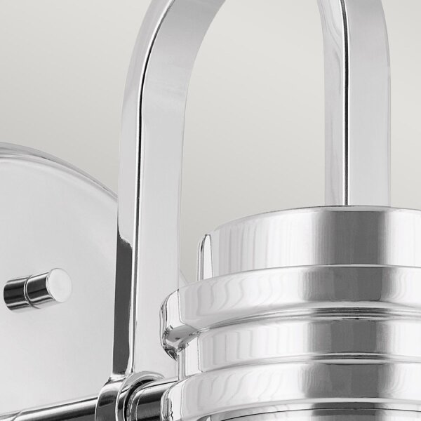 Applique salle de bain chrome avec LED G9 IP44 3000 K verre métal