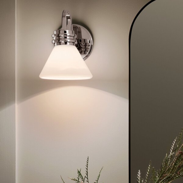 Applique salle de bain chrome avec LED G9 IP44 3000 K verre métal