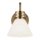 Lampe de salle de bain métal verre avec LED G9 IP44 24 cm de haut