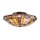 Lampe de plafonnier style Tiffany ronde Ø 40,7 cm métal verre 2x E27