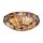 Lampe de plafonnier style Tiffany ronde Ø 40,7 cm métal verre 2x E27