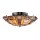 Lampe de plafonnier style Tiffany ronde Ø 40,7 cm métal verre 2x E27