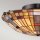 Lampe de plafonnier style Tiffany ronde Ø 40,7 cm métal verre 2x E27