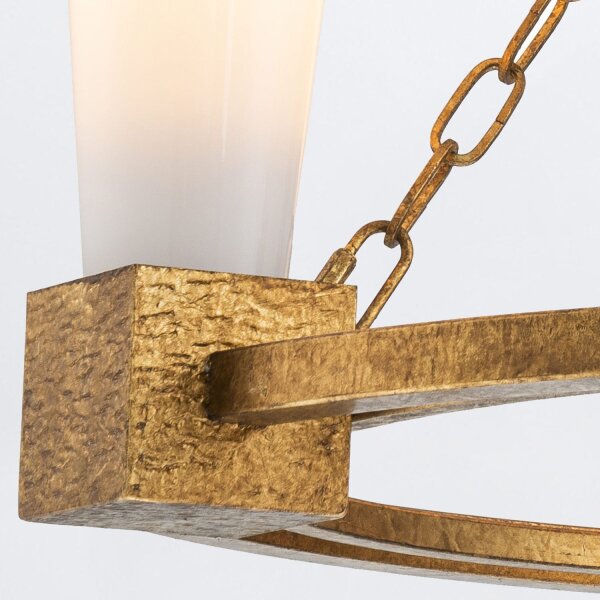 Lustre Ring Métal Verre L : 66 cm H : max. 188 cm 3x E27