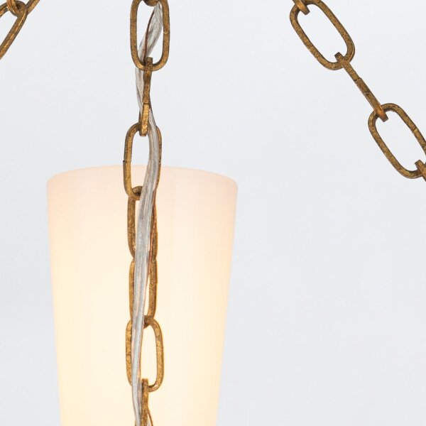 Lustre Ring Métal Verre L : 66 cm H : max. 188 cm 3x E27
