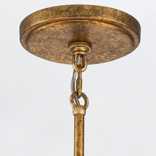 Lustre rond D : 106 cm E27 métal verre en or antique blanc