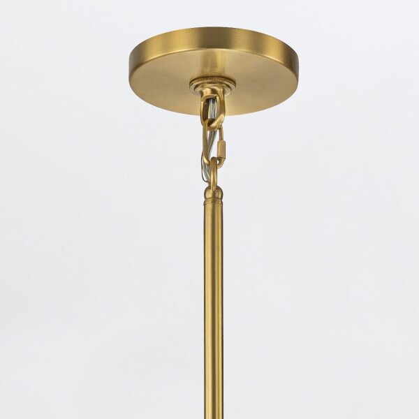Lustre métal verre E14 L : 106,7 cm en laiton antique blanc
