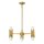 Lustre métal verre L : 66 cm H : max. 141,4 cm 6x E14