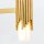Lustre métal verre L : 66 cm H : max. 141,4 cm 6x E14