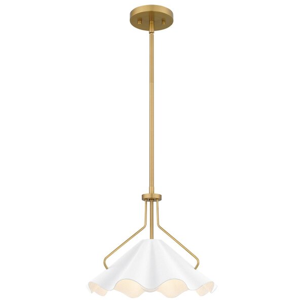 Suspension Blanc Laiton antique H : max. 130,9 cm Métal E27