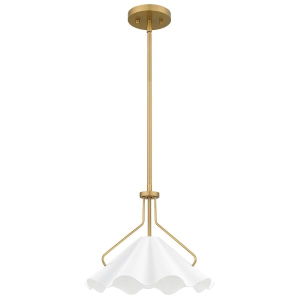 Suspension Blanc Laiton antique H : max. 130,9 cm Métal E27