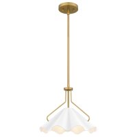 Suspension Blanc Laiton antique H : max. 130,9 cm...