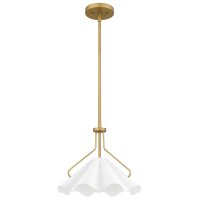 Suspension Blanc Laiton antique H : max. 130,9 cm...