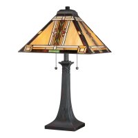 Lampe de table métal verre 63,1 cm style Tiffany...