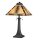 Lampe de table métal verre 63,1 cm style Tiffany Interrupteur à tirette