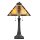 Lampe de table métal verre 63,1 cm style Tiffany Interrupteur à tirette