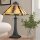 Lampe de table métal verre 63,1 cm style Tiffany Interrupteur à tirette