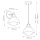 Lampe dintérieur 3 en 1 mur plafond suspension métal verre en bronze