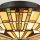 Plafonnier style Tiffany verre coloré Ø 42 cm rond 2x E27