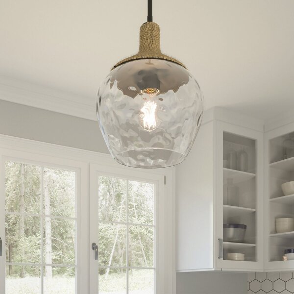 Lampe à suspendre verre Ø 30,2 cm H : max. 140,7 cm E27
