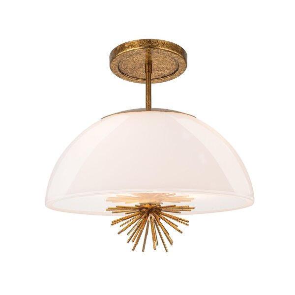 Suspension verre métal D : 45,7 cm rond 3x E14 réglable