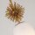 Suspension verre métal Ø 18,4 cm E27 or antique blanc