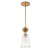Lampe à suspendre verre métal L : 18,4 cm...