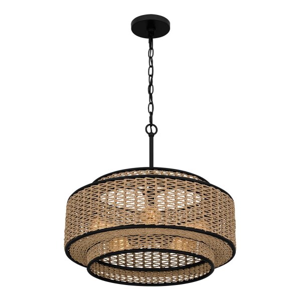 Suspension corde métal D : 50,8 cm H : max. 233,3 cm Boho