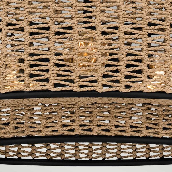 Suspension corde métal D : 50,8 cm H : max. 233,3 cm Boho