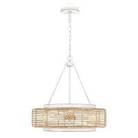 Suspension verre corde métal E27 D : 50,4 cm rond...