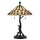 Lampe de table métal verre 62,9 cm style Tiffany 2x E27 artisanale