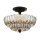 Lampe de plafonnier verre fumé D : 29,7 cm E14 3-flamme