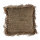 Coussin décoratif avec franges dalgues marines L : 40 cm pièce unique travail manuel