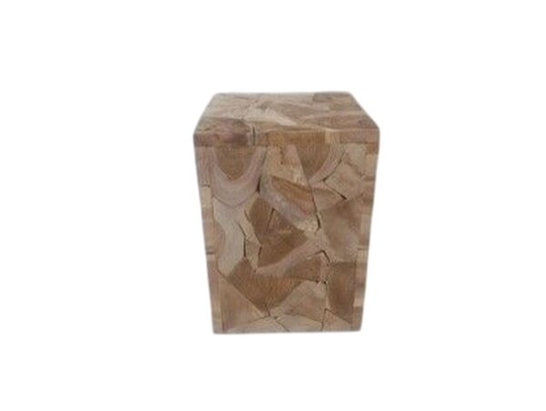 Tabouret Table dappoint bois teck H : 40 cm pièce unique travail manuel