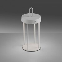 Lampe de table LED rechargeable aluminium dimmable IP44...