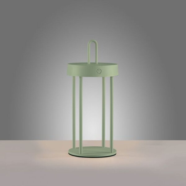 Lampe de table LED rechargeable Aluminium dimmable IP44 2 W Vert