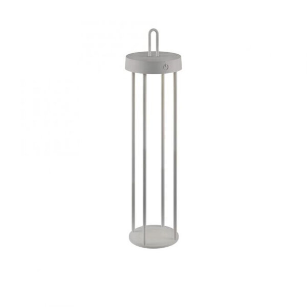 Lampe de table LED rechargeable métal dimmable IP44 2700 K Greige