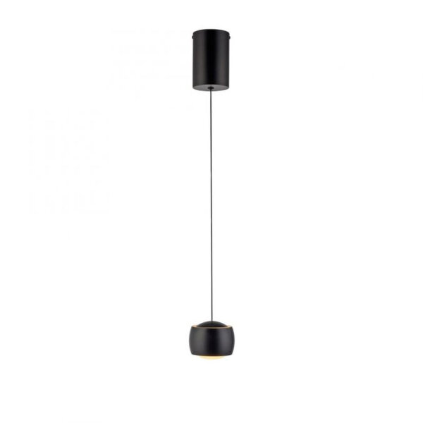 Suspension LED métal blanc chaud 3000 K 800 lm noir