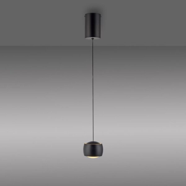 Suspension LED métal blanc chaud 3000 K 800 lm noir