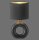 Lampe de table céramique tissu 30 cm E27 noir or Moderne