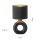 Lampe de table céramique tissu 30 cm E27 noir or Moderne