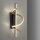 Applique LED métal dimmable 3000 K noir laiton
