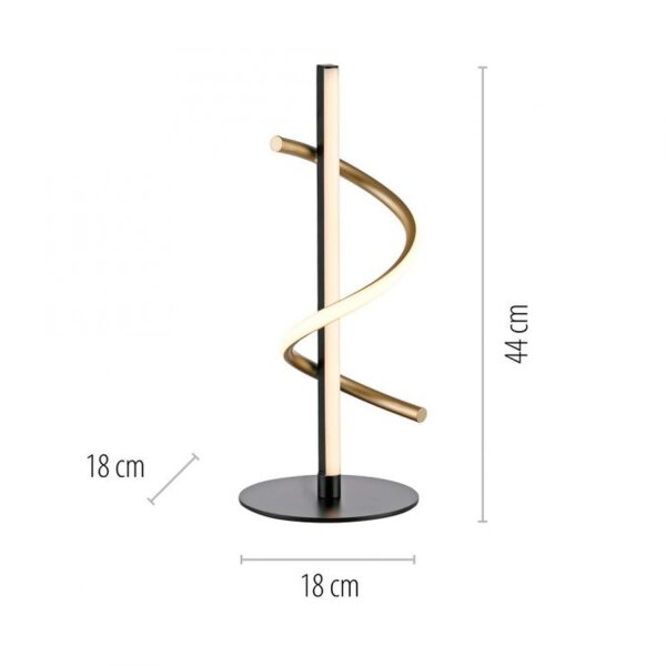 Lampe de table LED métal 3000 K 2100 lm noir laiton