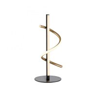 Lampe de table LED m&eacute;tal 3000 K 2100 lm noir laiton